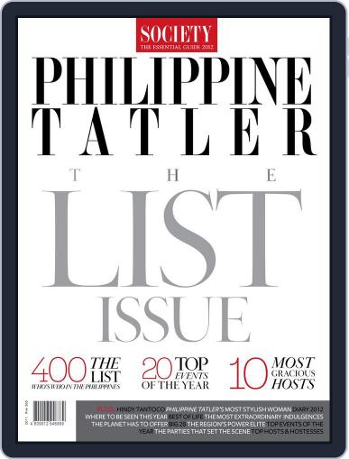 Philippine Tatler Society March 23rd, 2012 Digital Back Issue Cover