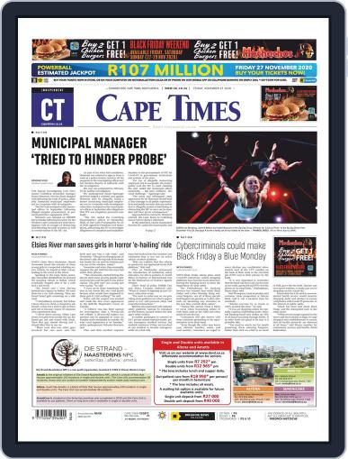 Cape Times November 27th, 2020 Digital Back Issue Cover