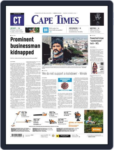 Cape Times December 3rd, 2020 Digital Back Issue Cover