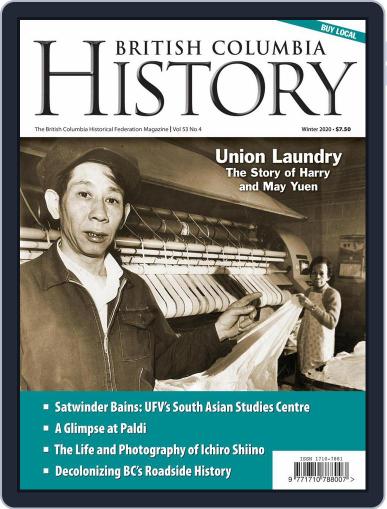 British Columbia History (Digital) December 1st, 2020 Issue Cover