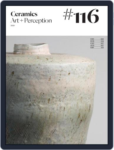 Ceramics: Art and Perception December 1st, 2020 Digital Back Issue Cover