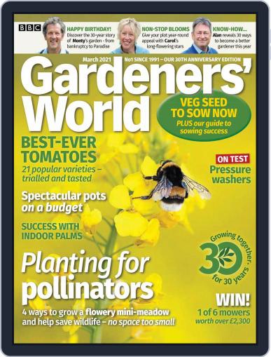 BBC Gardeners' World March 1st, 2021 Digital Back Issue Cover