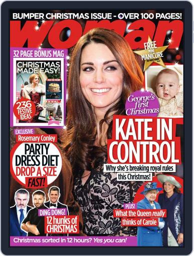 Woman United Kingdom November 11th, 2013 Digital Back Issue Cover