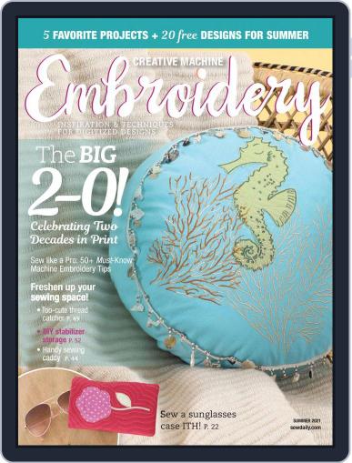 CREATIVE MACHINE EMBROIDERY March 1st, 2021 Digital Back Issue Cover