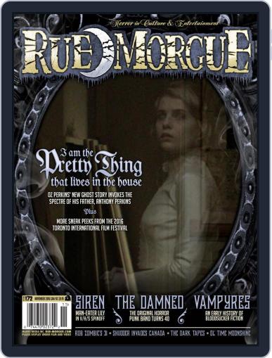 RUE MORGUE November 1st, 2016 Digital Back Issue Cover