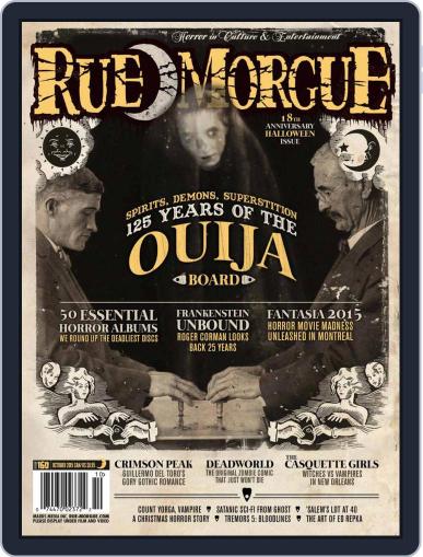 RUE MORGUE October 1st, 2015 Digital Back Issue Cover