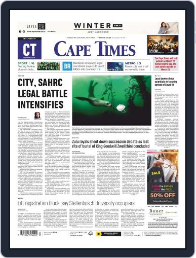 Cape Times March 19th, 2021 Digital Back Issue Cover