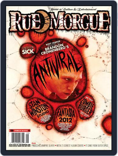 RUE MORGUE September 1st, 2012 Digital Back Issue Cover