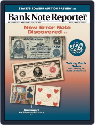 Banknote Reporter April 1st, 2021 Digital Back Issue Cover