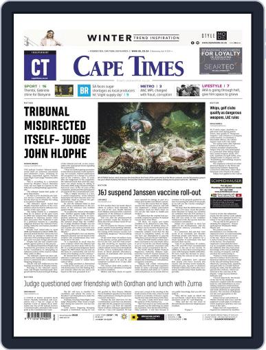 Cape Times April 14th, 2021 Digital Back Issue Cover