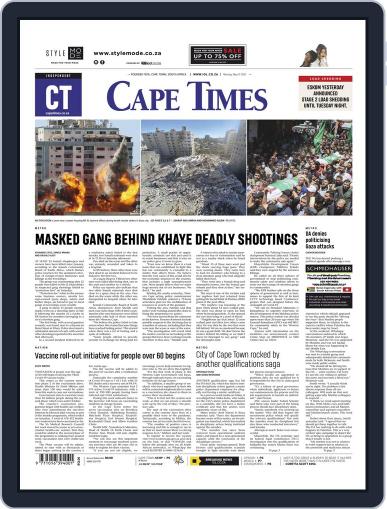 Cape Times May 17th, 2021 Digital Back Issue Cover