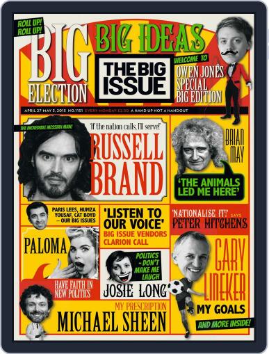 The Big Issue United Kingdom April 27th, 2015 Digital Back Issue Cover