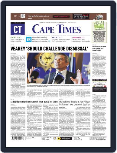 Cape Times June 1st, 2021 Digital Back Issue Cover