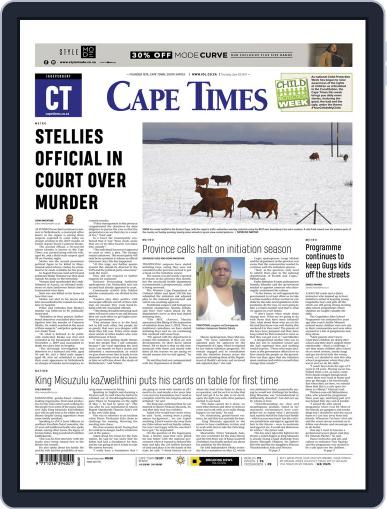 Cape Times June 3rd, 2021 Digital Back Issue Cover