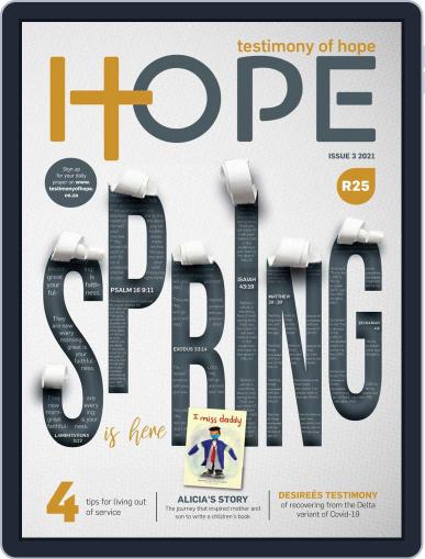 Hope - A Testimony of Hope September 7th, 2021 Digital Back Issue Cover