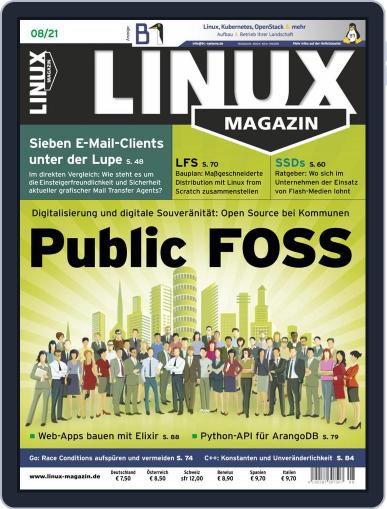 Linux Magazin germany August 1st, 2021 Digital Back Issue Cover