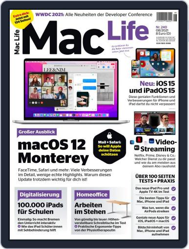 MacLife Germany August 1st, 2021 Digital Back Issue Cover