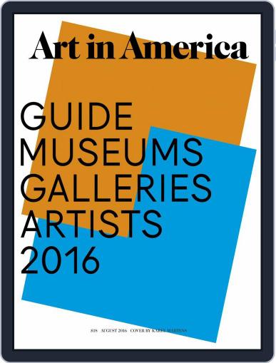 Art in America August 1st, 2016 Digital Back Issue Cover