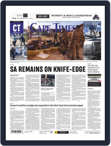 Cape Times July 13th, 2021 Digital Back Issue Cover