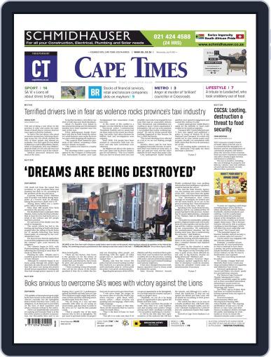 Cape Times July 14th, 2021 Digital Back Issue Cover