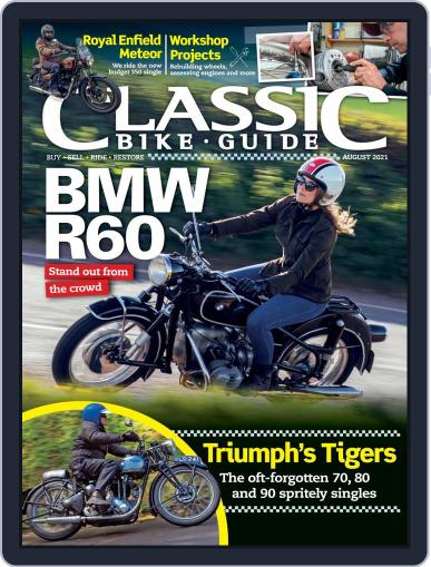 Classic Bike Guide August 1st, 2021 Digital Back Issue Cover