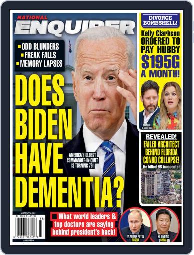 National Enquirer August 16th, 2021 Digital Back Issue Cover