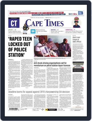 Cape Times August 11th, 2021 Digital Back Issue Cover
