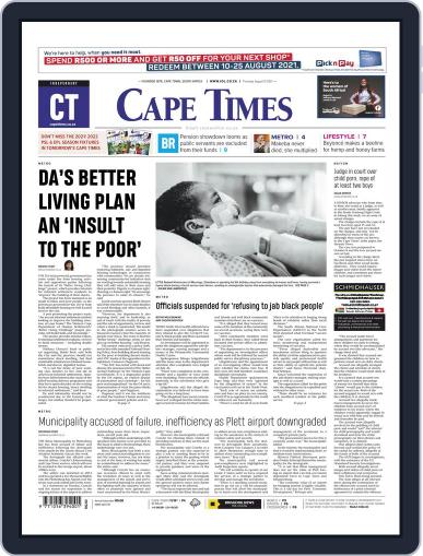 Cape Times August 12th, 2021 Digital Back Issue Cover