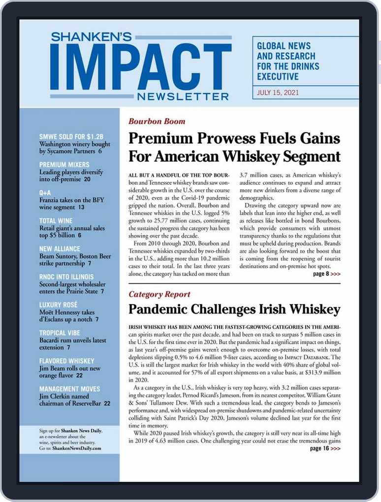 Shanken S Impact Newsletter Back Issue July 15 2021 Digital Discountmags Com India Business Mixers - June 2022 Newsletter