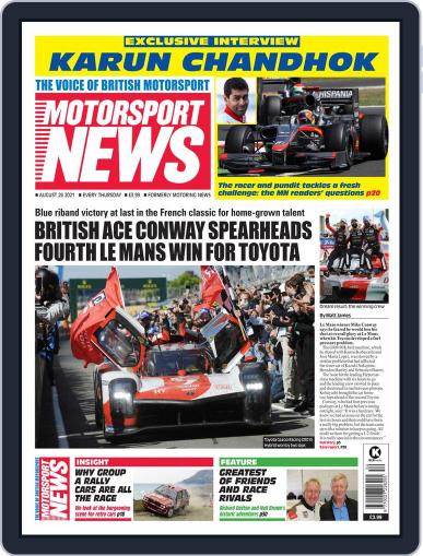 Motorsport News August 26th, 2021 Digital Back Issue Cover