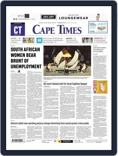 Cape Times August 25th, 2021 Digital Back Issue Cover