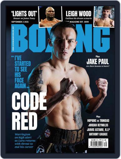 Boxing News September 2nd, 2021 Digital Back Issue Cover