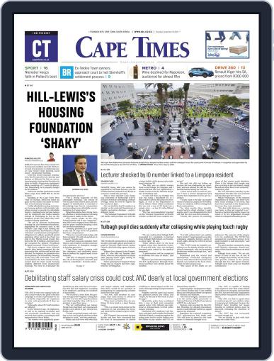 Cape Times September 16th, 2021 Digital Back Issue Cover