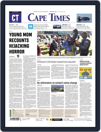 Cape Times (Digital) September 17th, 2021 Issue Cover