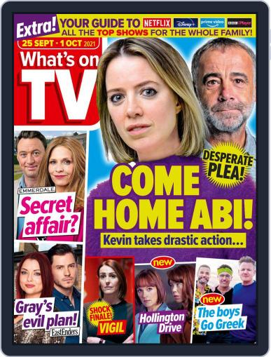 What's on TV September 25th, 2021 Digital Back Issue Cover