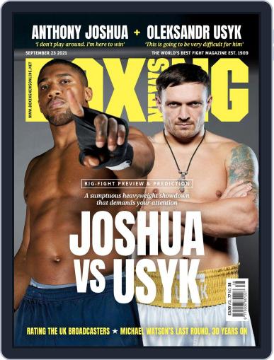 Boxing News September 23rd, 2021 Digital Back Issue Cover