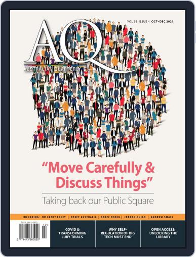 AQ: Australian Quarterly October 1st, 2021 Digital Back Issue Cover