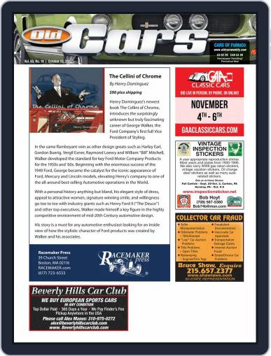 Old Cars Weekly October 15th, 2021 Digital Back Issue Cover