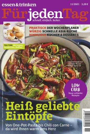 essen&trinken für jeden Tag (Digital) November 1st, 2021 Issue Cover