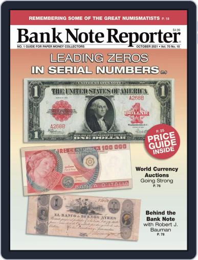 Banknote Reporter October 1st, 2021 Digital Back Issue Cover