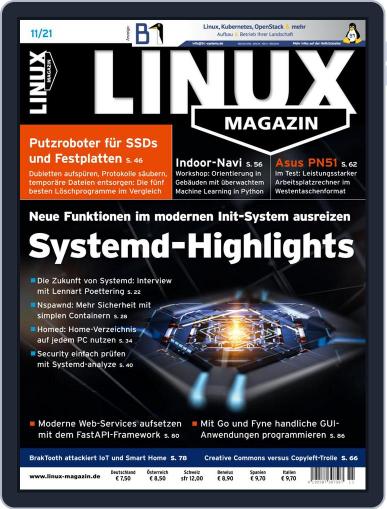 Linux Magazin germany November 1st, 2021 Digital Back Issue Cover