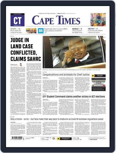 Cape Times October 12th, 2021 Digital Back Issue Cover