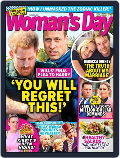 Woman's Day Australia October 25th, 2021 Digital Back Issue Cover