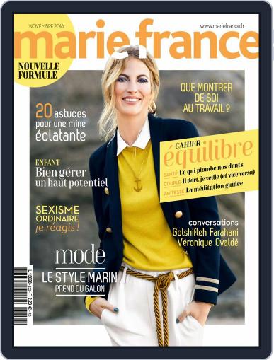 Marie France November 1st, 2016 Digital Back Issue Cover