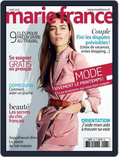 Marie France February 2nd, 2016 Digital Back Issue Cover