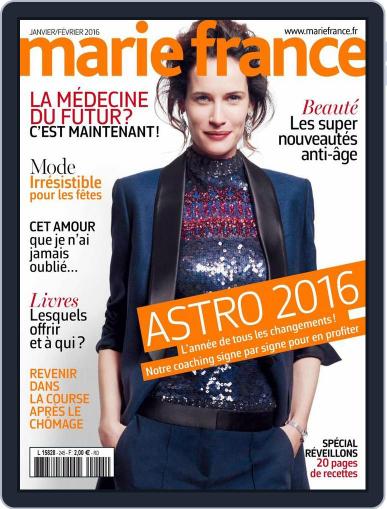 Marie France December 4th, 2015 Digital Back Issue Cover