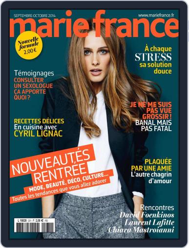 Marie France August 22nd, 2014 Digital Back Issue Cover