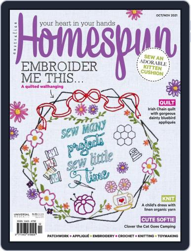 Australian Homespun October 1st, 2021 Digital Back Issue Cover