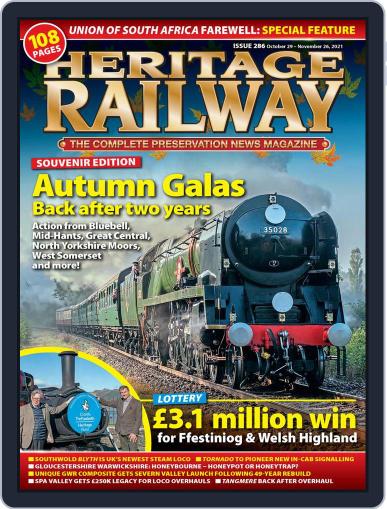 Heritage Railway October 29th, 2021 Digital Back Issue Cover
