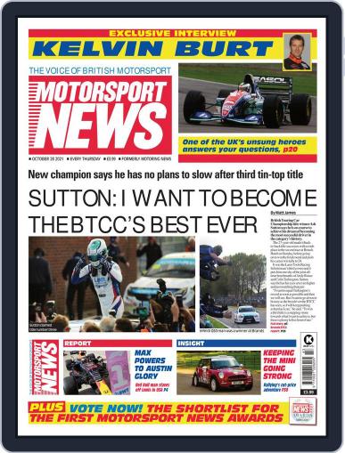 Motorsport News October 28th, 2021 Digital Back Issue Cover